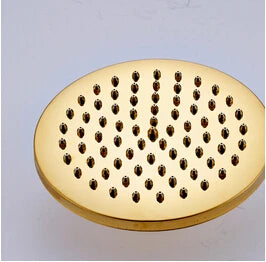 DecorBites™ 8" Brass Shower Head: Bathroom Rainfall Replacement for Handshower Faucet