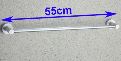 DecorBites™ Aluminium Bathroom Accessory Towel Bar Rail Holder, Anti-Rust Round Towel Rack