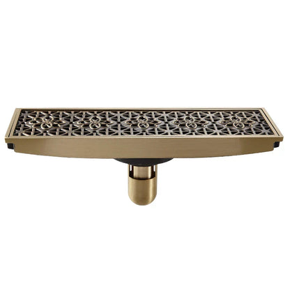 DecorBites™ Euro Antique Brass Art Carved Floor Drain Cover DL8547