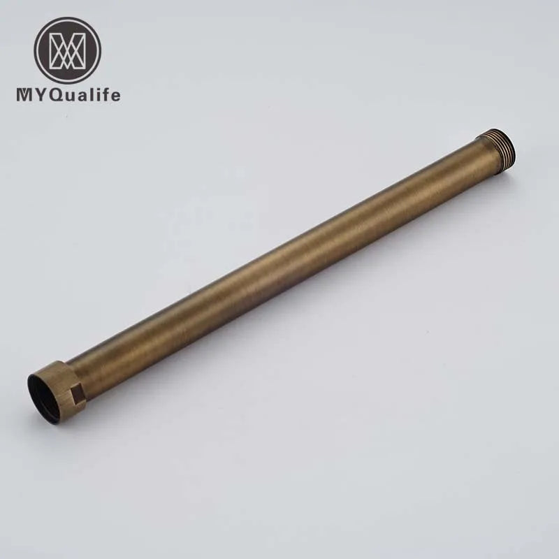DecorBites™ Antique Brass Shower Faucet Pipe Extension Tube 30cm - Heighten Pipe Bar