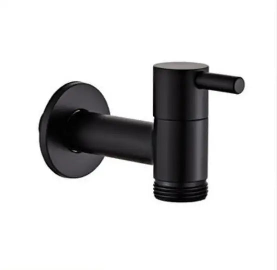 DecorBites™ Copper Bathroom Corner Faucet Single Cold Outdoor Mixer Tap Black Oil