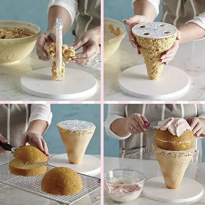 DecorBites™ 3 Layer Cake Frame Kit - Cake Decoration & Baking Structure Tool