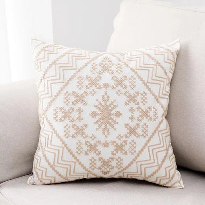 DecorBites™ Aztec Embroidery Canvas Cushion Cover 45x45cm