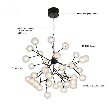 DecorBites™ LED Firefly Chandelier: Modern Tree Branch Ceiling Lamp for Stylish Home Decor