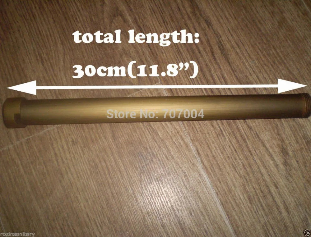 DecorBites™ Antique Brass Shower Faucet Pipe Extension Tube 30cm - Heighten Pipe Bar