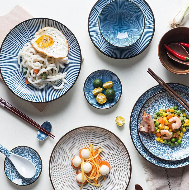 DecorBites™ Ceramic Dinner Plate Set - Round Solid Pattern, Made of Ceramic