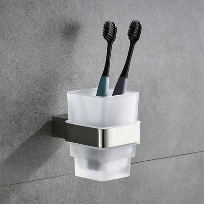 DecorBites™ Brushed Nickel Stainless Steel Bathroom Hardware Set - 4-Piece Accessory Kit