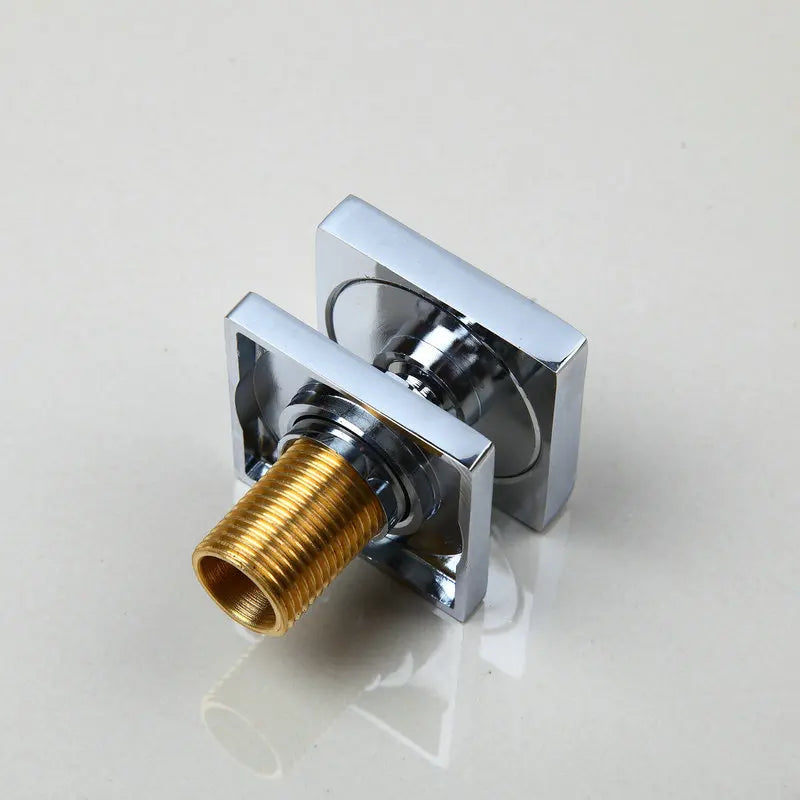 DecorBites™ Black Massage Shower Faucet, 6 Jets Control Valve, Square Brass Wall Mount