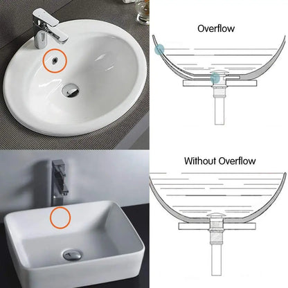DecorBites™ Antique Brass Vessel Sink Drain Strainer, Pop Up Stopper for Lavatory Basin