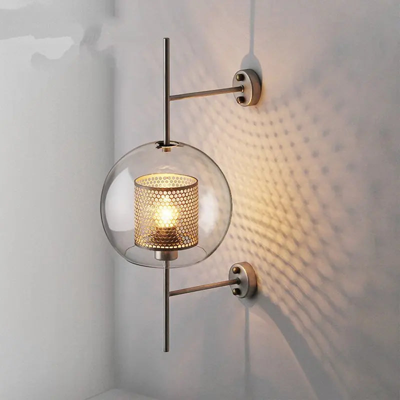 DecorBites™ Glass Industrial Wall Lights for Living Room Bedroom Dining Room