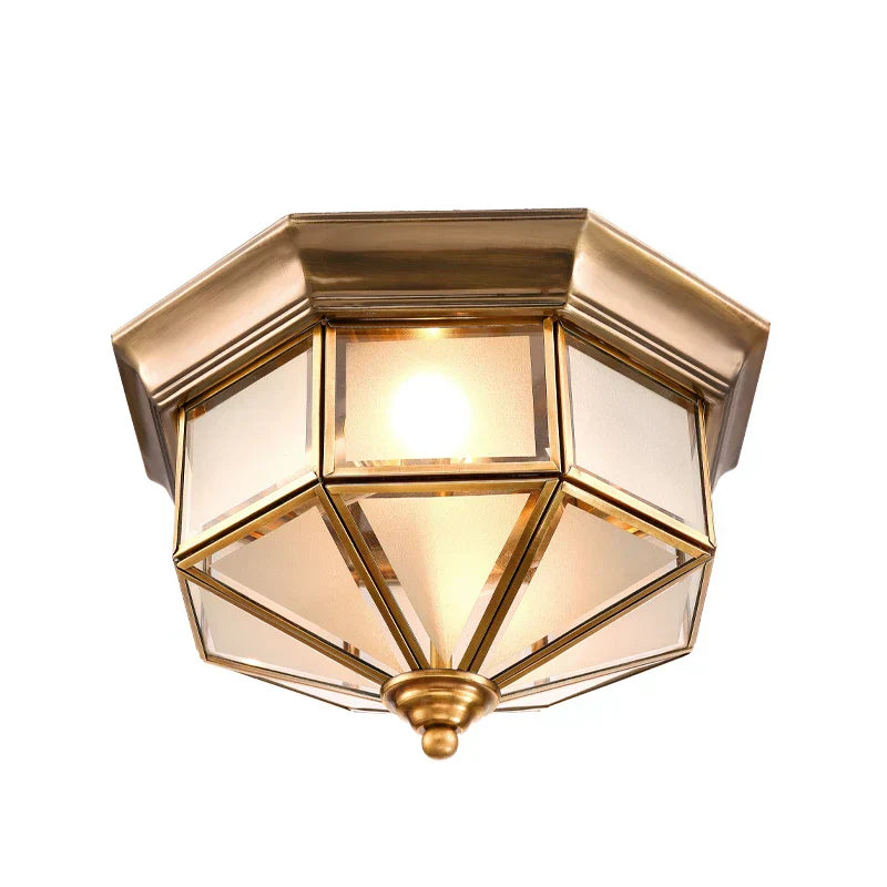 DecorBites™ Copper Ceiling Lamp: Retro American European Living Room Bedroom Light