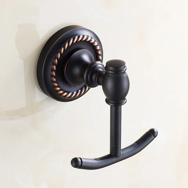 DecorBites™ Antique Brass Robe Hook Coat Towel Hanger Wall Bathroom Accessories