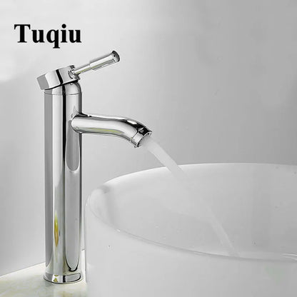 DecorBites™ Black Single Handle Luxury Bathroom Faucet Switch Mixer Taps for Wash Basin