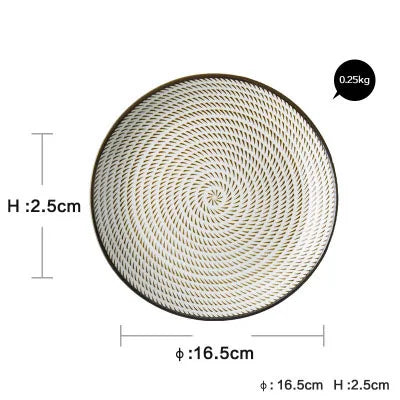 DecorBites™ Ceramic Dinner Plate Set - Round Solid Pattern, Made of Ceramic