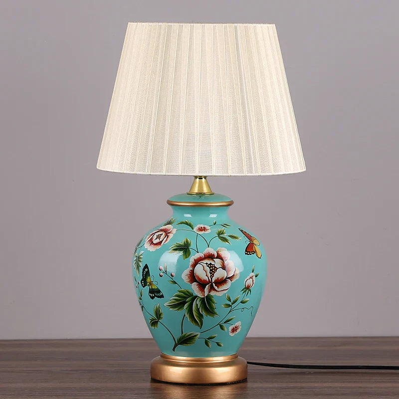DecorBites™ LED Ceramic Table Lamp for Living Room, Bedroom, Study - Home Decor Lighting