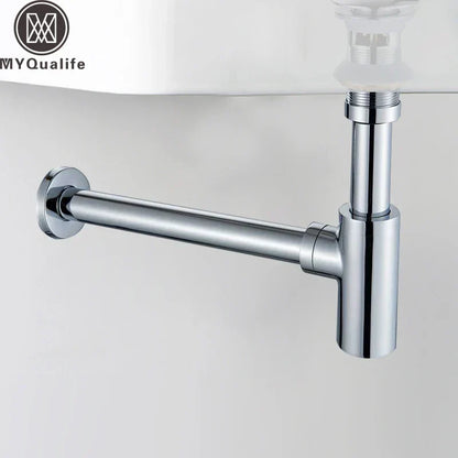 DecorBites™ Brass Basin Tap Siphon Kit, Pop Drain Deodorization, Chrome/Black/Bronze