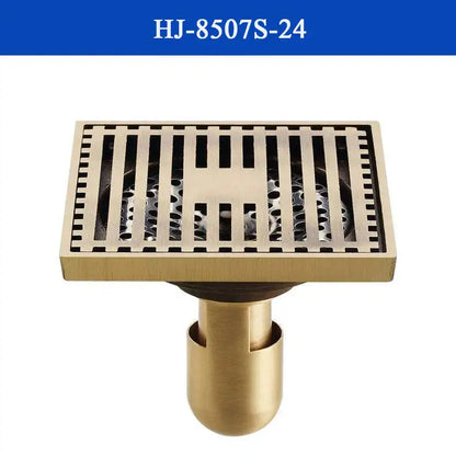 DecorBites™ Antique Brass Shower Drain Cover Euro Art Carved Bathroom Strainer