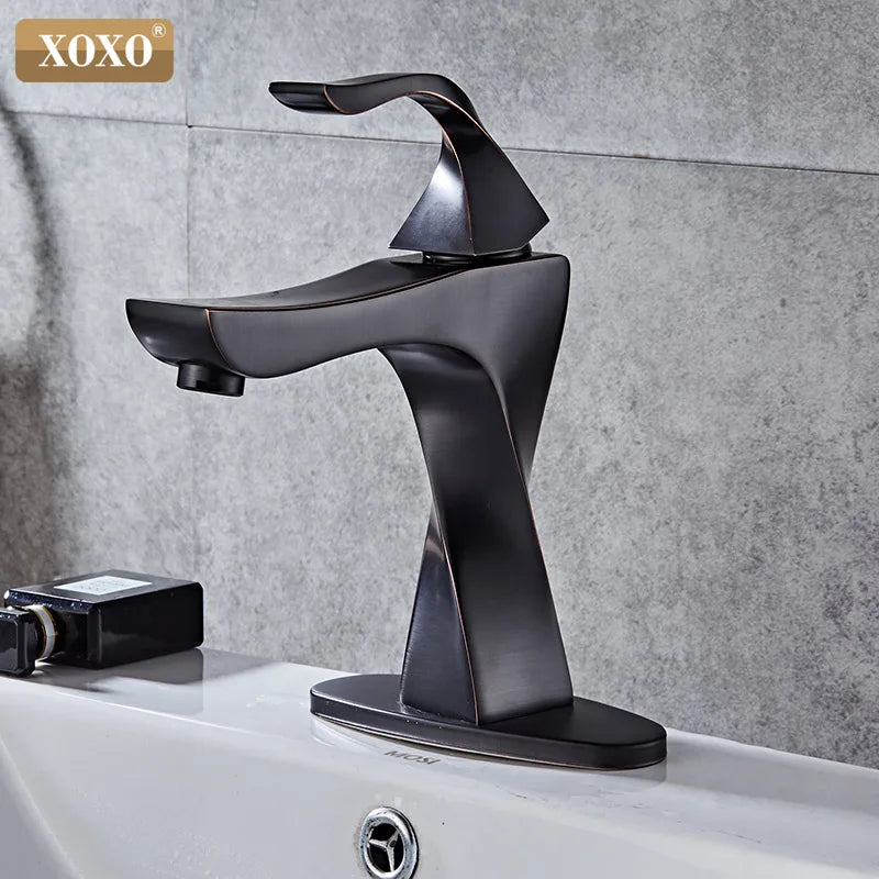 DecorBites™ Contemporary Brass Basin Faucet with Single Handle Mixer for Bathroom