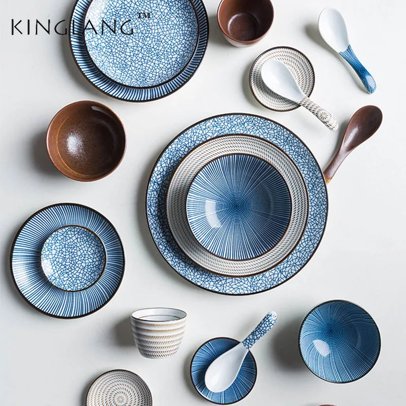 DecorBites™ Ceramic Dinner Plate Set - Round Solid Pattern, Made of Ceramic