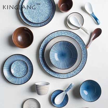 DecorBites™ Ceramic Dinner Plate Set - Round Solid Pattern, Made of Ceramic
