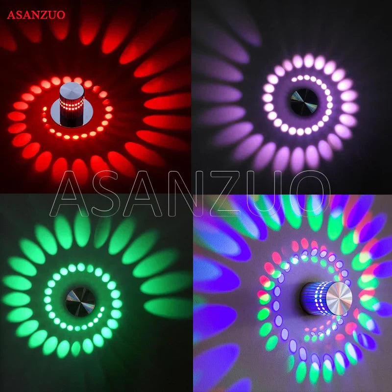 DecorBites™ Aluminum Spiral LED Wall Lamp for Bedroom and Living Room