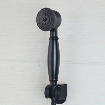 DecorBites™ 8" Matte Black Wall Mounted Rainfall Shower Faucet Set with Handheld Shower