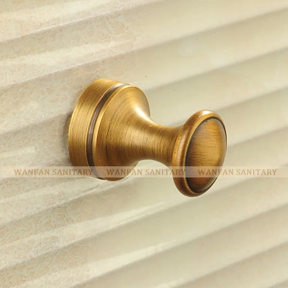 DecorBites™ Antique Brass Robe Hook Single Clothes Hanger Towel Bathroom Coat Door Hooks