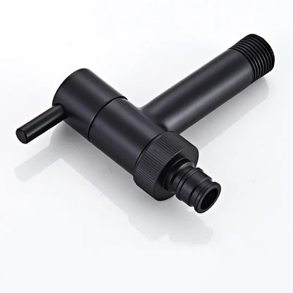 DecorBites™ Copper Bathroom Corner Faucet Single Cold Outdoor Mixer Tap Black Oil