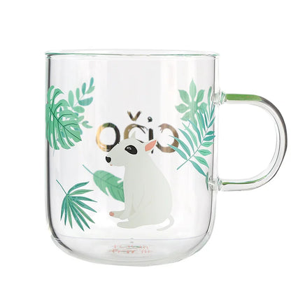 DecorBites™ Killer Whale Glass Coffee Mug 350ml: Cute Polar Bear Tea Cup Heat Resistant Glass Beer Mug