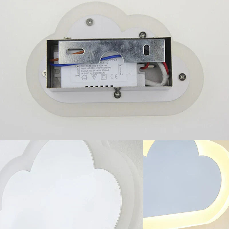 DecorBites™ Acrylic Clouds LED Wall Light for Modern Home Decor and Bedroom Lighting