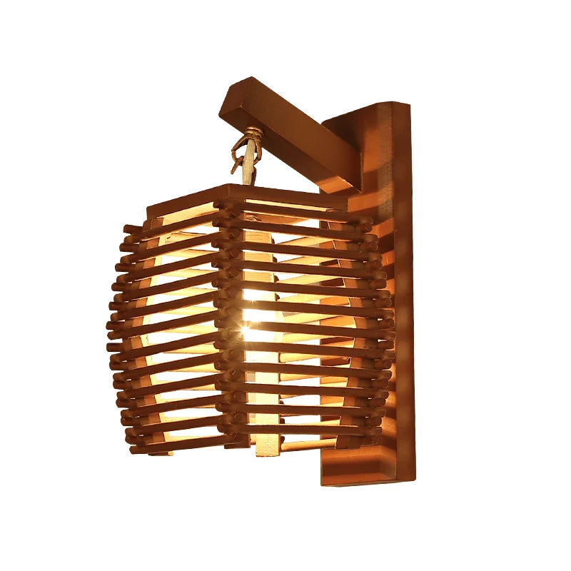 DecorBites™ Bamboo Wall Sconce Light for Aisle Corridor Hotel Restaurant Café