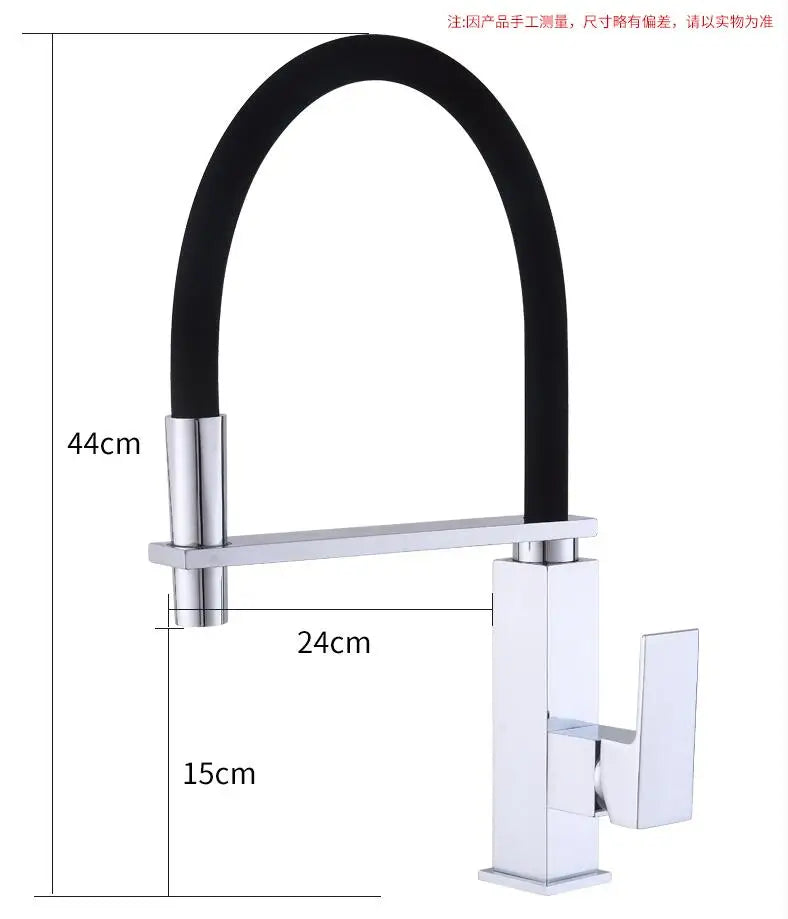 DecorBites™ Black Swivel Kitchen Faucet Luxury Spray Deck Mounted Mixer Tap