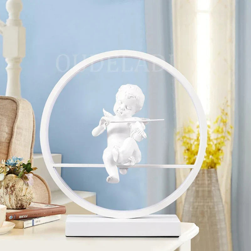 DecorBites™ Angel Doll Bird Table Lamp: Romantic LED Lighting for Home Decor