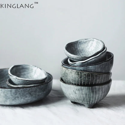 DecorBites™ Ceramic Japanese Style Small Sauce Dishes Rice Bowl