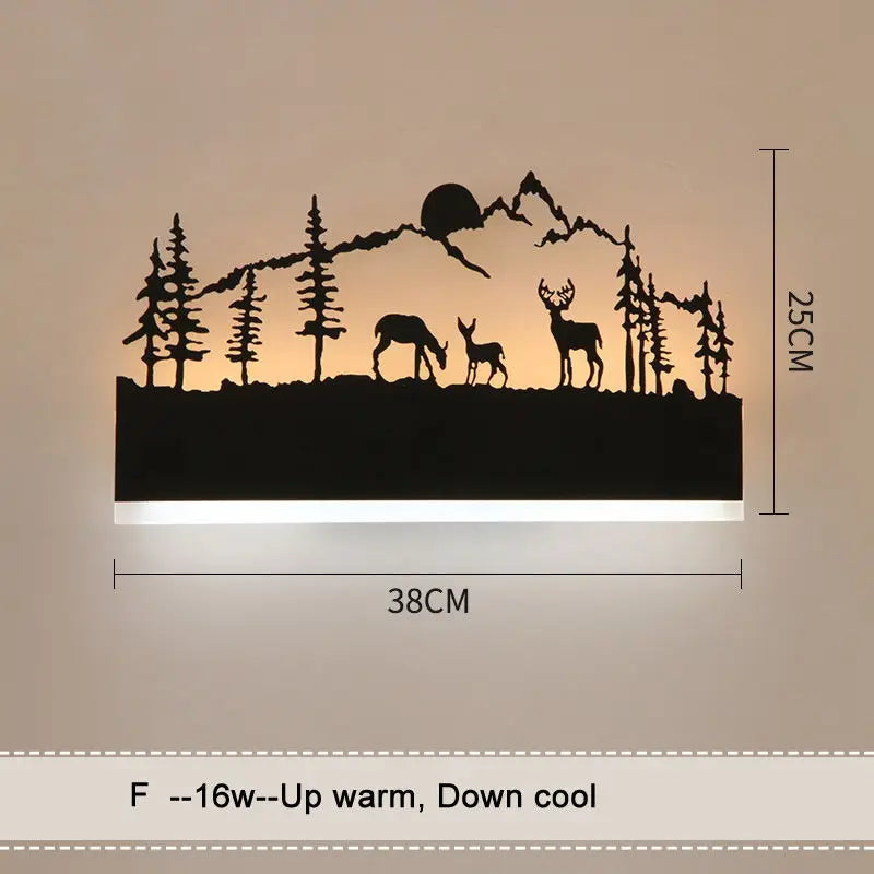 DecorBites™ Animal Wall Lamps: Upside Warm Down Cool Lighting for Living Room and Bedside