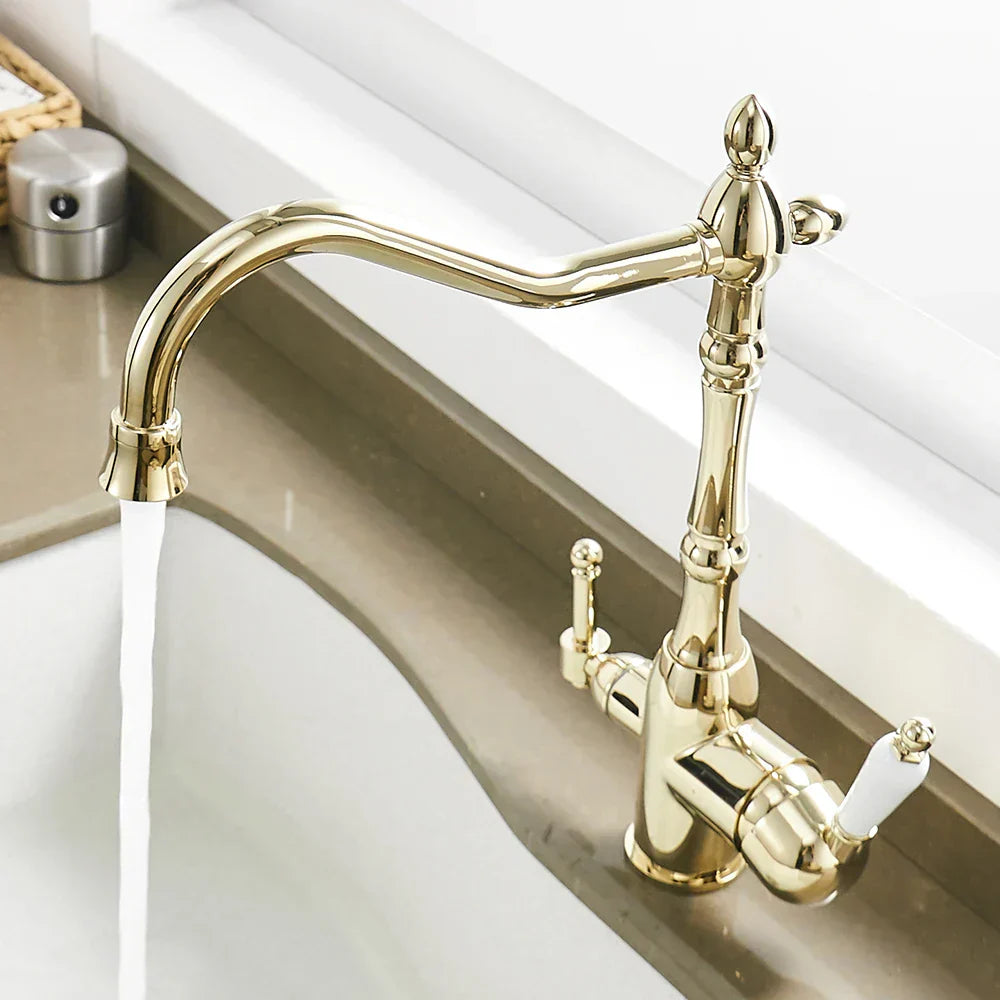 DecorBites™ Kitchen Faucet with Water Purification Mixer Tap 360° Rotation for Kitchen WF-0193K