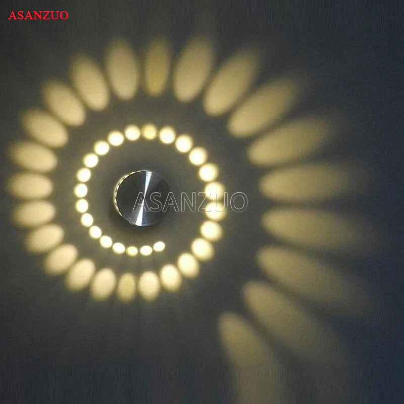 DecorBites™ Aluminum Spiral LED Wall Lamp for Bedroom and Living Room