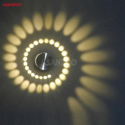 DecorBites™ Aluminum Spiral LED Wall Lamp for Bedroom and Living Room