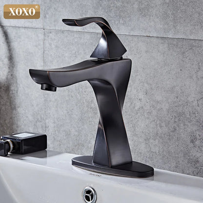 DecorBites™ Contemporary Brass Basin Faucet with Single Handle Mixer for Bathroom