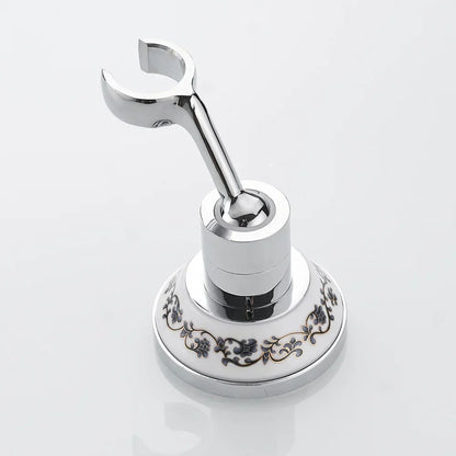 DecorBites™ Black Brass Swivel Handheld Shower Mount Bracket Holder - Bathroom Accessory