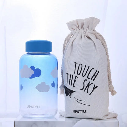 DecorBites™ Animal Glass Water Bottle with Sleeve | Cute Kawaii Design for Outdoor Activities