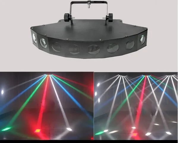 DecorBites™ LED Eight-Beam RGBW Laser DJ Disco Light - High Brightness Scanner Beam Bar