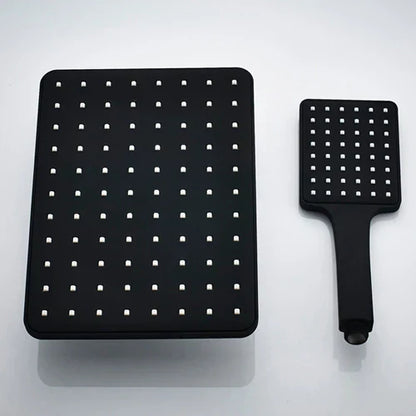 DecorBites™ Black Rainfall Shower Head with Handshower - Over-head Shower Sprayer