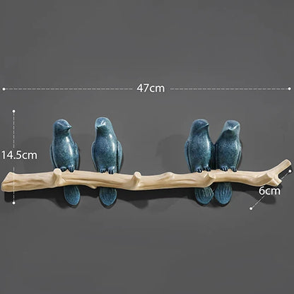 DecorBites™ Bird Resin Hanger: Living Room Coat Towel Hat Holder and Kitchen Hook