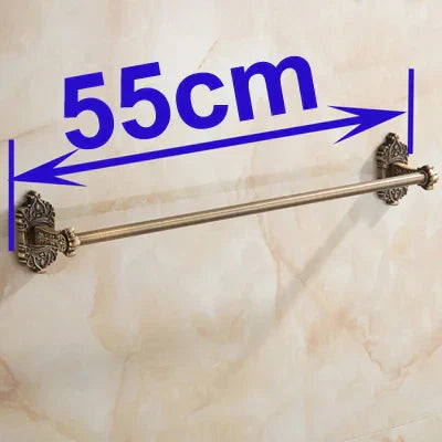 DecorBites™ Antique Brass Towel Bar - Wall Mounted Bathroom Accessories