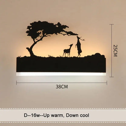 DecorBites™ Animal Wall Lamps: Upside Warm Down Cool Lighting for Living Room and Bedside