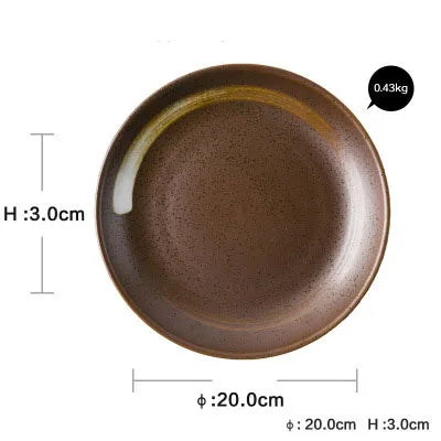 DecorBites™ Ceramic Dinner Plate Set - Round Solid Pattern, Made of Ceramic