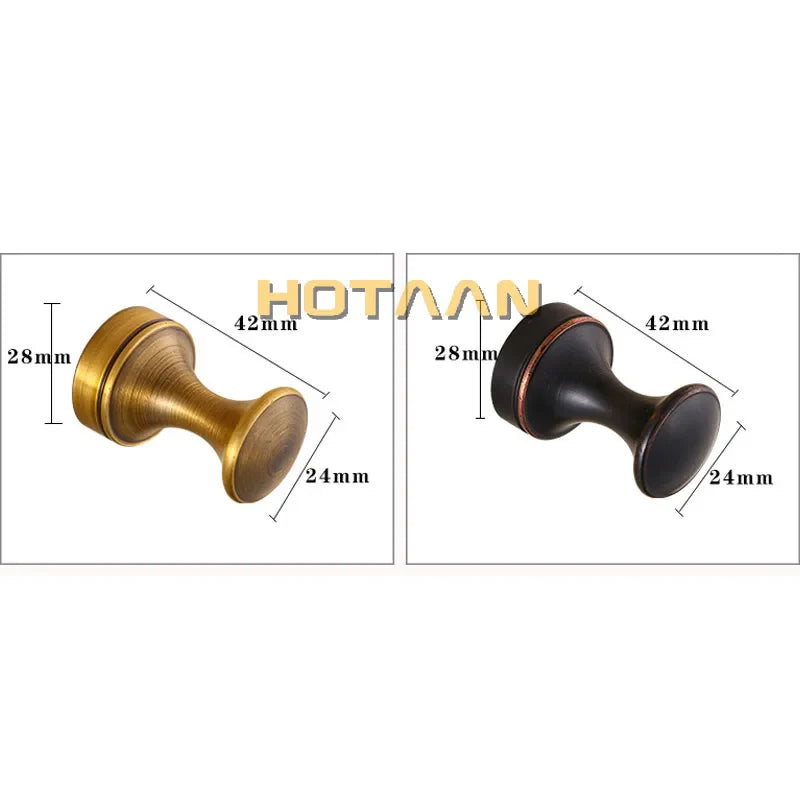 DecorBites™ Antique Brass Wall Clothes Rack Hook, Bathroom Robe Hanger
