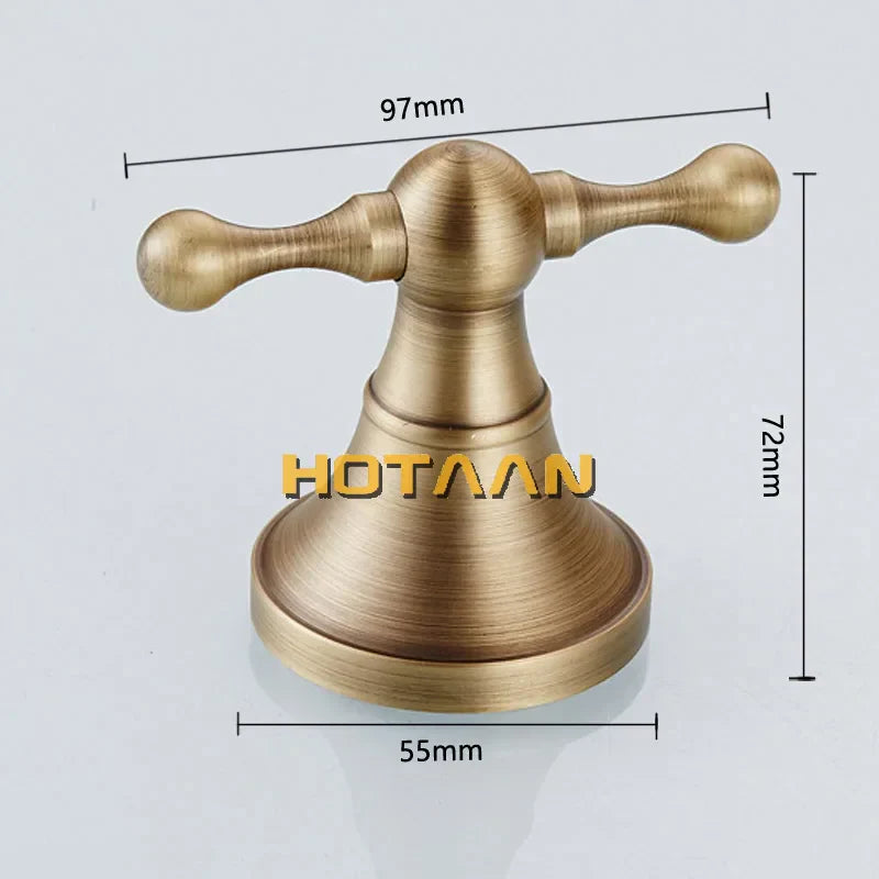 DecorBites™ Antique Bronze Brass Wall Hooks & Racks for Clothes, Towels, Coats & Robes