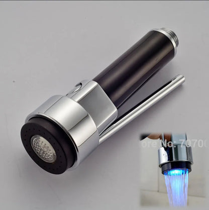 DecorBites™ LED Light Chrome Kitchen Faucet Pull-Out Spray Head Replacement
